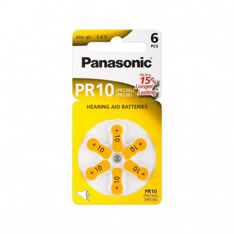 Panasonic V10/PR70 (PR10) patareid, 6 tk blistris (10 tk)