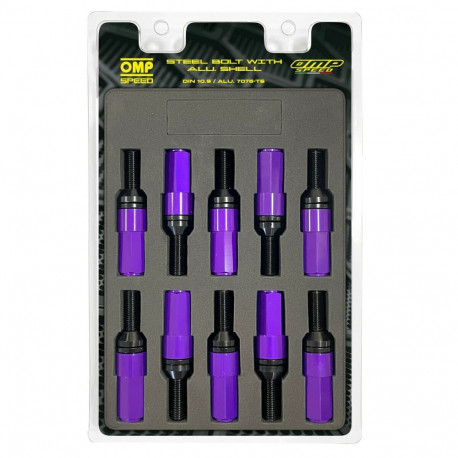 Kruvide komplekt OMP OMPS09971211 28 mm Lilla M12 x 1,25