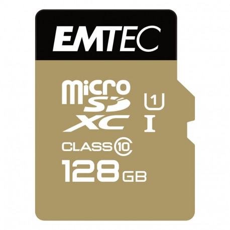 Emtec m128GB UHS-I U1 EliteGold mälukaart + adapter