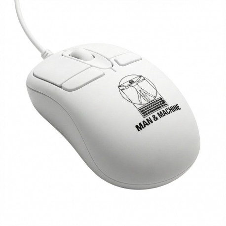 "MAN&MACHINE Mouse Mighty DE white USB,Latexfreies Silikon,5Tasten,DE"