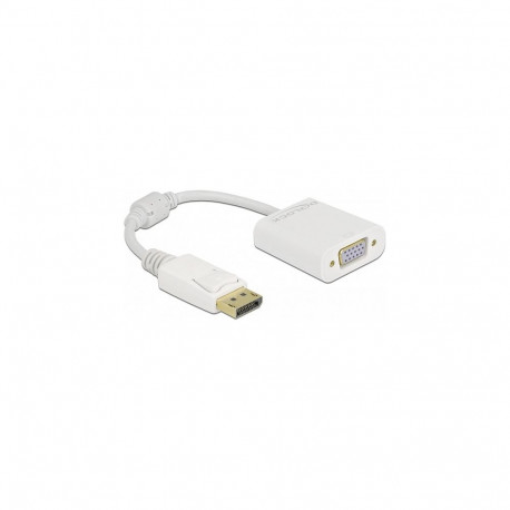 "DELOCK Adapter DisplayPort 1.2 Stecker zu VGA Buchse Passiv weiss"