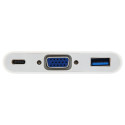 Equip USB-C - VGA, USB 3.0, 60W PD dokkimisjaam, 15 cm, valge