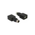 "DELOCK Adapter PS/2 Stecker > USB Typ-A Buchse"