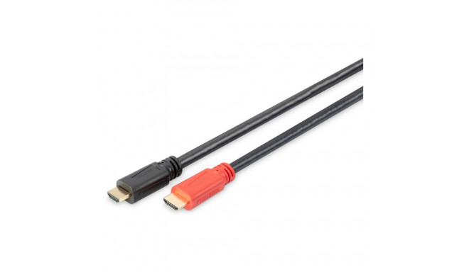DIGITUS HDMI ühenduskaabel Ethernet, võimendiga, 10m, must