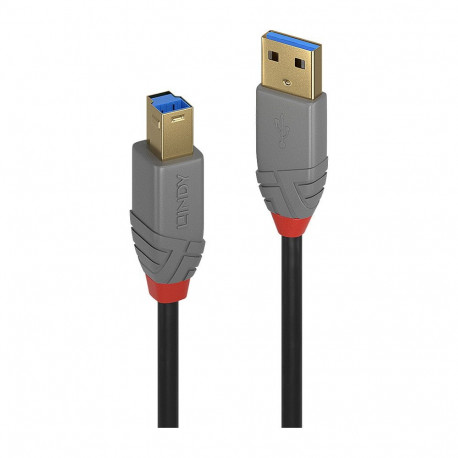 "LINDY USB 3.0 Kabel Typ A/B Anthra Line M/M 3m"