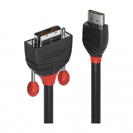 "LINDY HDMI an DVI-D Single Link Kabel Black Line 0.5m"