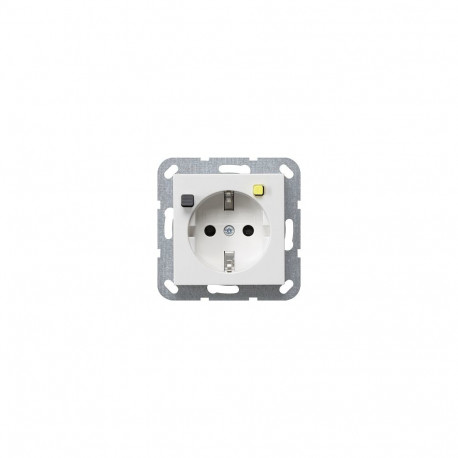 Gira 267703 rikkevoolukaitsmega pistikupesa 30mA System 55 puhasvalge