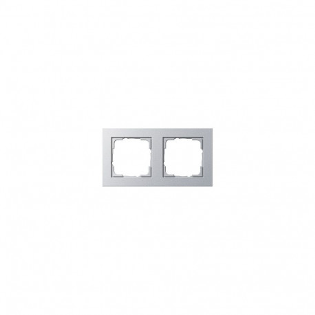 "GIRA 021225 Rahmen 2f Farbe alu E2 2-fach E2"