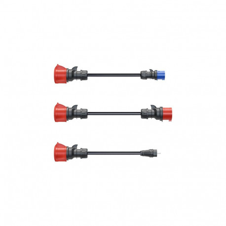 "go-e Adapterset fr Gemini flex 22 kW, 3-teiliges Set (schwarz, 30cm)"