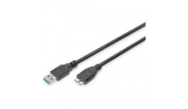 "DIGITUS USB 3.0 Anschlusskabel Typ A -mikro B St/St 1.0m, sw"
