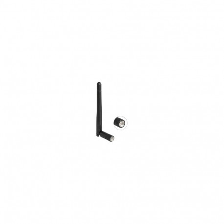 "WLAN 802.11 ac/ax/a/b/g/n Antenne RP-SMA Stecker 2 dBi omnidirektional mit Kippgelenk schwarz"