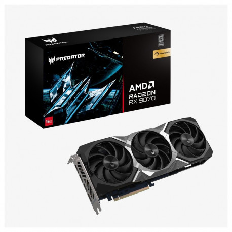 Acer Predator BiFrost Radeon RX 9070 16GB OC GDDR6 3 ventilaatoriga