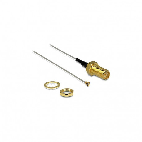 "DELOCK Antennenkabel RP-SMA Buchse zum Einbau > MHF IV /HSC MXHP32 kompatibler Stecker 200mm 0.81 G