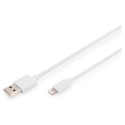 DIGITUS USB 2.0 A - Lightning kaabel, MFI 2m valge