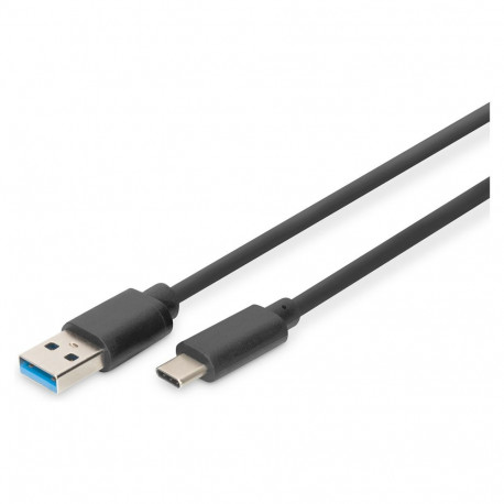 DIGITUS ühenduskaabel USB 3.0 Typ C-A St/St 1.0m, must