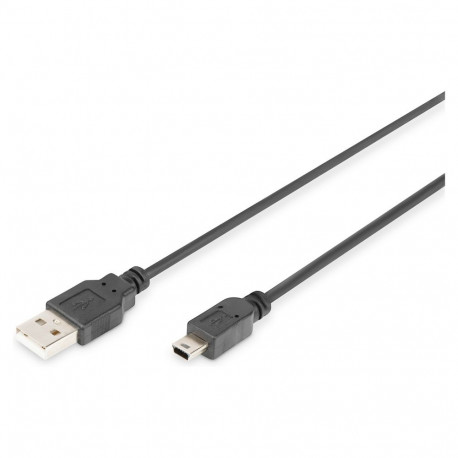 "DIGITUS USB 2.0 Anschlusskabel Typ A -mini B St/St 1.0m, sw"