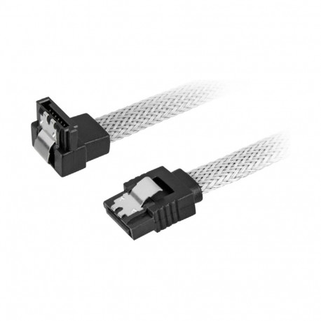Sharkoon SATA III 90° sukk-kattega kaabel 0.45m valge