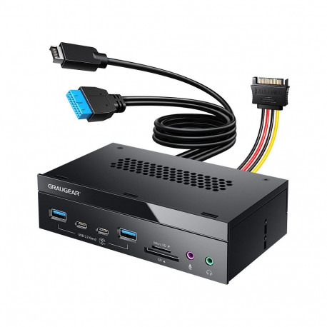 GRAUGEAR 8-osaline multi-esipaneel ja kaardilugeja USB SD Micro