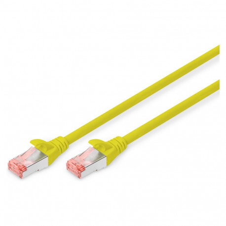 DIGITUS Cat6 S/FTP 2xRJ45 5.0m kollane lukustuskaitsega patškaabel kilepakendis