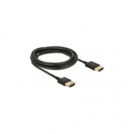 Delock High Speed HDMI kaabel Ethernetiga - HDMI-A pistik > HDMI-A pistik 3D 4K 0.25 m Slim kvalitee