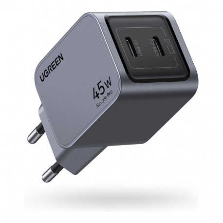 "UGREEN Nexode Pro 45W Dual USB-C GaN Fast Charger EU gray"