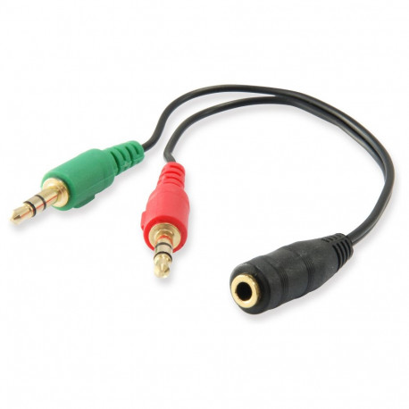 "Equip Audiokabel Splitter 3.5mm 2x St/1x Bu"
