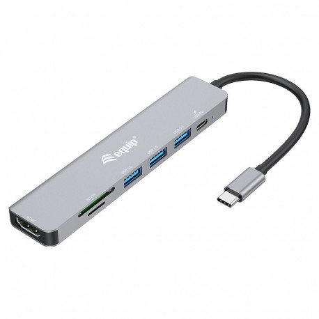 "Equip Dock USB-C->HDMI.3xUSB3.0.SD/TF.100WPD 25cm si"