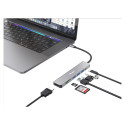 "Equip Dock USB-C->HDMI.3xUSB3.0.SD/TF.100WPD 25cm si"