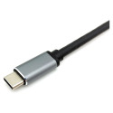 Equip dokijaam USB-C->2xHDMI USB 3.0 100WPD 15cm, hõbe