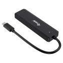 Equip 4-pordiline USB-jaotur 3.2/C->2xUSB-C 2xUSB-A 5Gbps ilma toiteplokita must