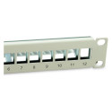 "Equip Patchpanel 12x Cat6A 10"" FTP 1HE Keystone Montage ws"