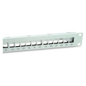 "Equip Patchpanel 24x Cat6A 19"" FTP 1HE Keystone Montage ws"