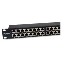"Equip Patchpanel 48x RJ45 Cat6A 19"" FTP 1HE Premium schwarz"