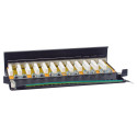 "Equip Patchpanel 12x RJ45 Cat6A FTP 1HE Premium schwarz"