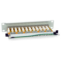 "Equip Patchpanel 12x RJ45 Cat6A 10"" FTP 1HE Premium hellgrau"
