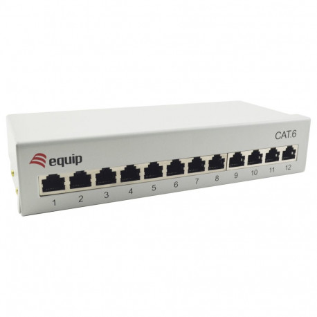 "Equip Patchpanel 12x RJ45 Cat6 FTP Desktop ISO/IEC hellgrau"