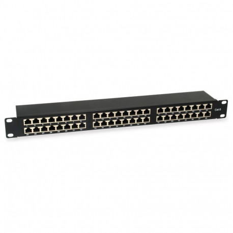 "Equip Patchpanel 48x RJ45 Cat6 19"" FTP 1HE ISO/IEC schwarz"