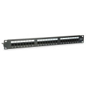 "Equip Patchpanel 24x Cat6 19"" UTP 1HE Keystone Montage sw"