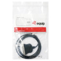 Equip adapter USB-A -> paralleelport EPP.ECP.bidi St/St 1.50m polüetüleenkott, must