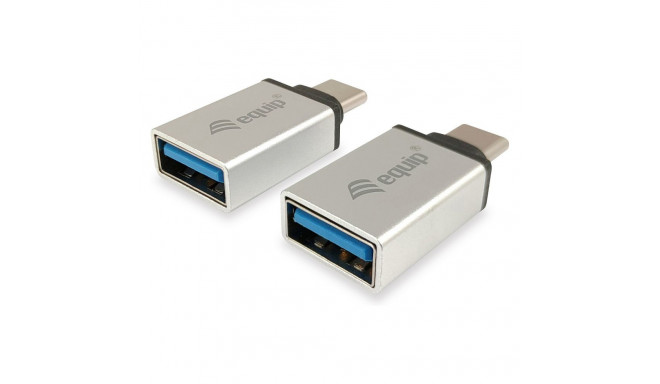 Equip USB-C -> USB 3.0 adapter, 2-pakk, hõbedane