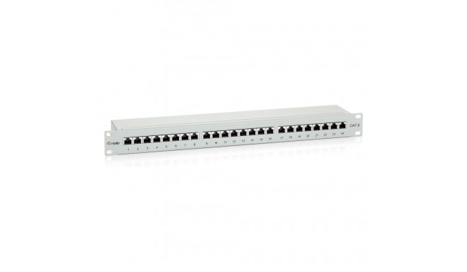 "Equip Patchpanel 24x RJ45 Cat6 19"" UTP 1HE Premium hellgrau"
