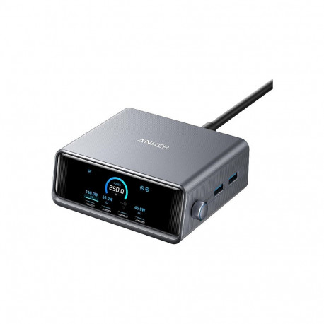 ANKER Prime 250W USB-C laadija 6 porti GaNPrime 2.26Z LCD-ekraan nutikas juhtnupp