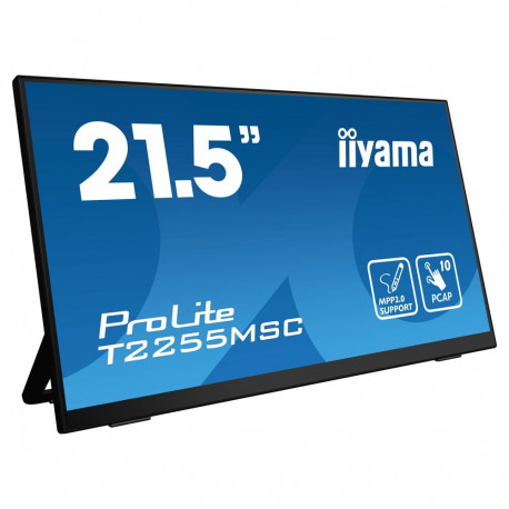 54,5cm/21,5" (1920x1080) iiyama ProLite T2255MSC-B1 16:9 FHD IPS puutetundlik 5ms 60Hz HDMI DP kõlar