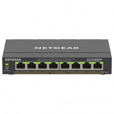 "8P Netgear GS308EPP-100PES POE+ M RM"