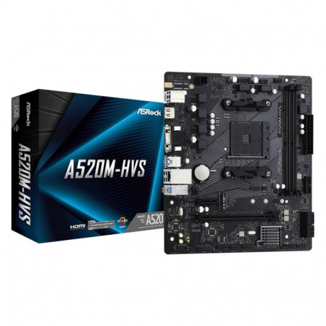 ASRock emaplaat AMD A520 SAM4 MicroATX 1xPCI-Express 3.0 1x 1xPCI-Express 3.0 16x 1xM.2