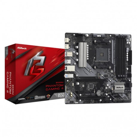 Asrock Mainboard||AMD B550|SAM4|MicroATX|1xPCI-Express 3.0 1x|1xPCI-Express 3.0 4x|2xM.2|1xPCI-Expre
