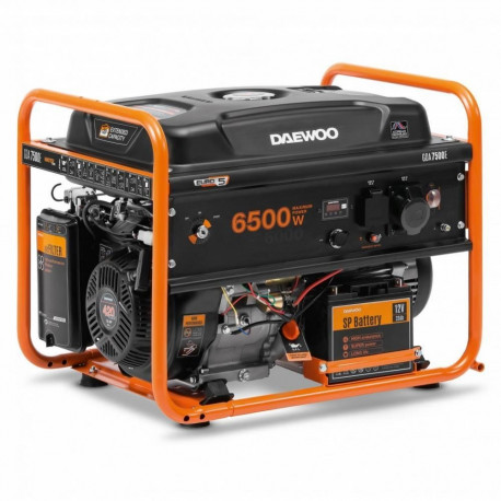DAEWOO PETROL GENERATOR 6.5KW 230V/GDA 7500E