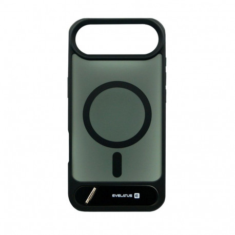 Evelatus Apple iPhone 17 Air Rubber Coated MagSafe With Stand Case Black