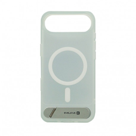 Evelatus Apple iPhone 17 Air Rubber Coated MagSafe With Stand Case Silver