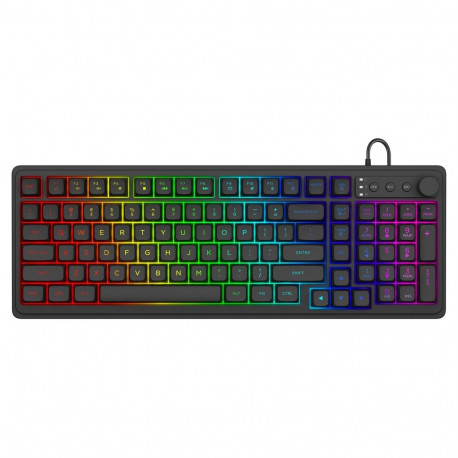 Savio Galaxis mänguklaviatuur USB QWERTY US inglise must